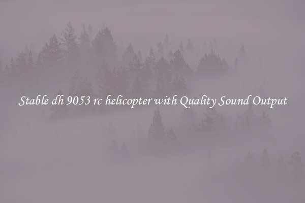 Stable dh 9053 rc helicopter with Quality Sound Output