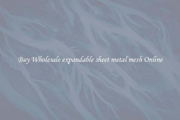 Buy Wholesale expandable sheet metal mesh Online