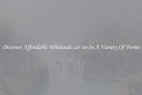 Discover Affordable Wholesale car iso In A Variety Of Forms
