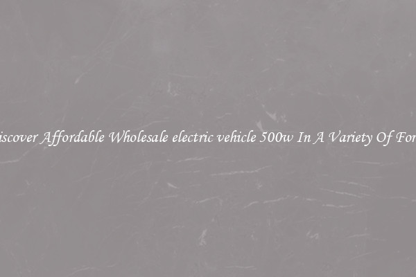 Discover Affordable Wholesale electric vehicle 500w In A Variety Of Forms
