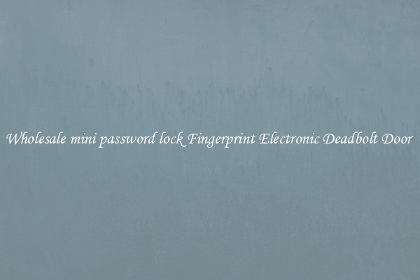 Wholesale mini password lock Fingerprint Electronic Deadbolt Door 