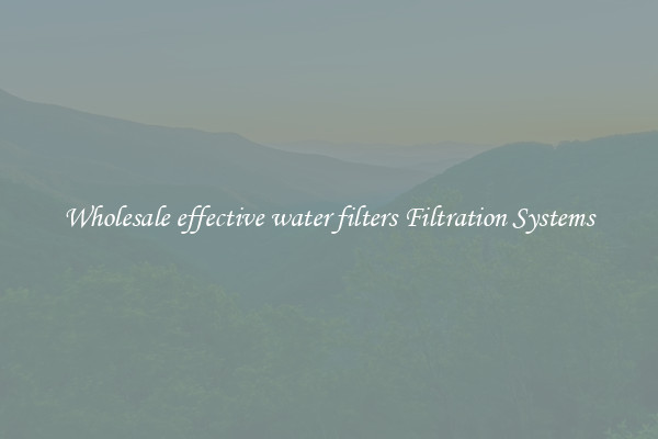 Wholesale effective water filters Filtration Systems