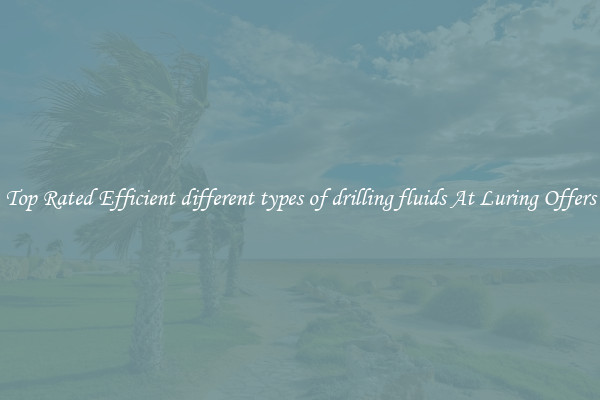 Top Rated Efficient different types of drilling fluids At Luring Offers