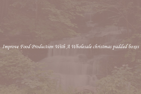 Improve Food Production With A Wholesale christmas padded boxes