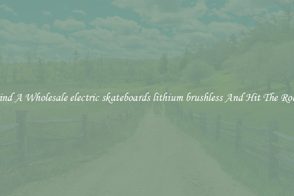 Find A Wholesale electric skateboards lithium brushless And Hit The Road