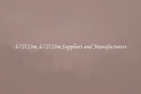 lc72723m, lc72723m Suppliers and Manufacturers