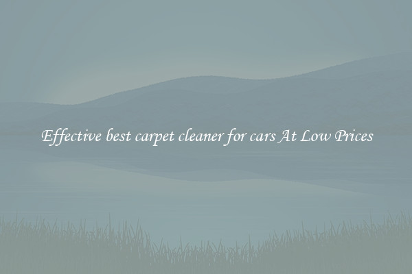 Effective best carpet cleaner for cars At Low Prices