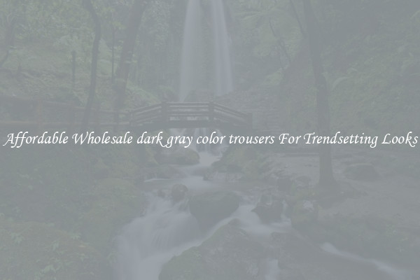 Affordable Wholesale dark gray color trousers For Trendsetting Looks